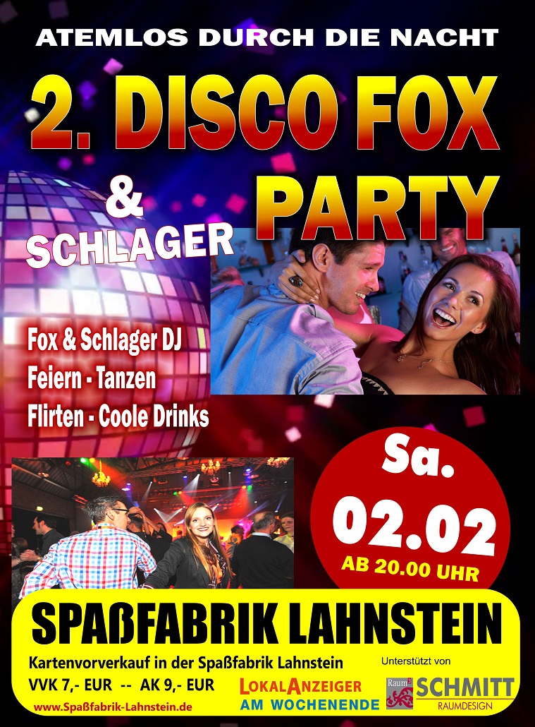 Discofox Party Spaßfabrik Lahnstein