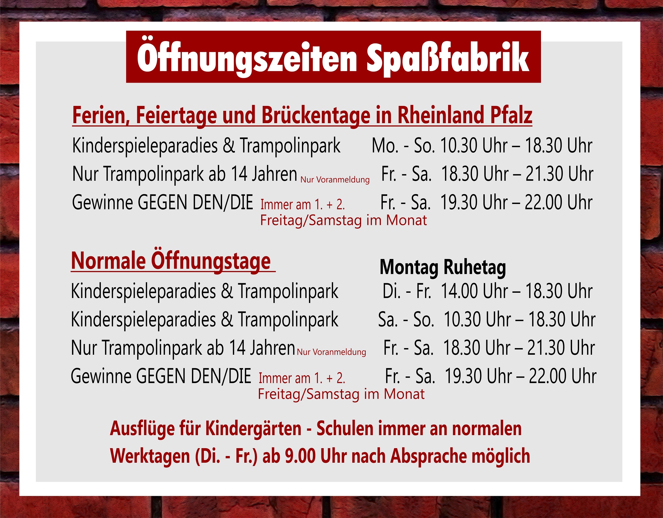 Spaßfabrik Banner