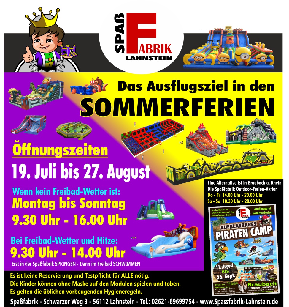 Spaßfabrik Sommerferien 2021 klein s
