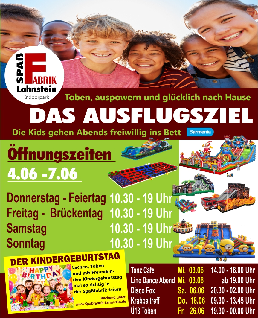 Spaßfabrik Mai 2026 fg