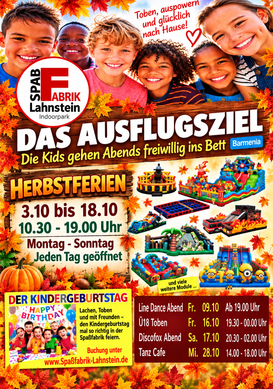 Spaßfabrik Herbstferien f 2026f